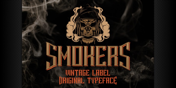 Пример шрифта Smokers